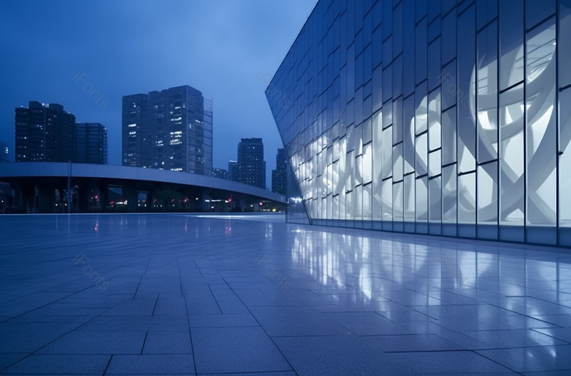 实拍体育馆特色建筑和广场夜景,高清,摄影图,摄影图片,图片大全,摄影图免费下载
